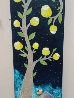 Painting for children's room new with three-dimensional element