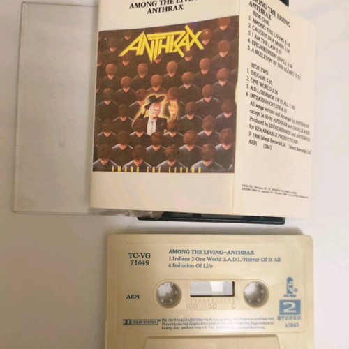 Anthrax Among the Living 1987 cassette like new, metal