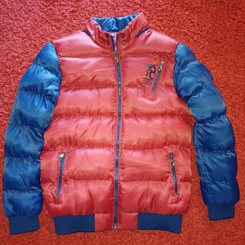 Fas Vogue 78 men's jacket used, dark red with blue