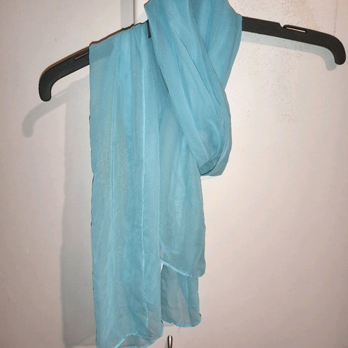 Scarf used, turquoise