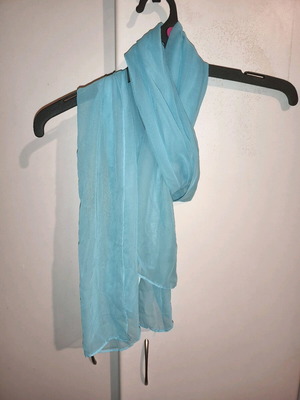 Scarf used, turquoise
