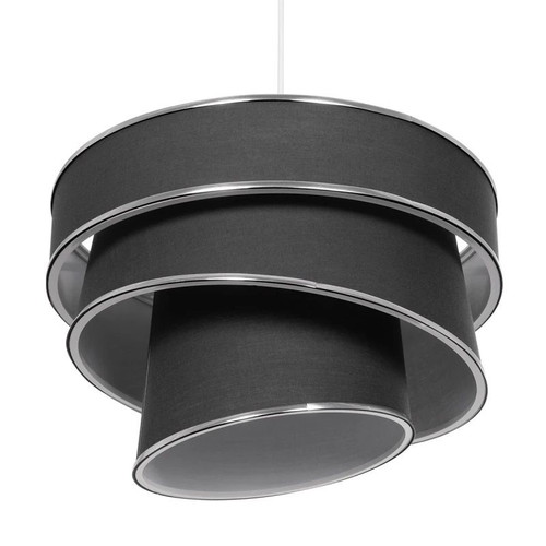 Globostar modern pendant ceiling light with 1 x E27 socket gray & silver new
