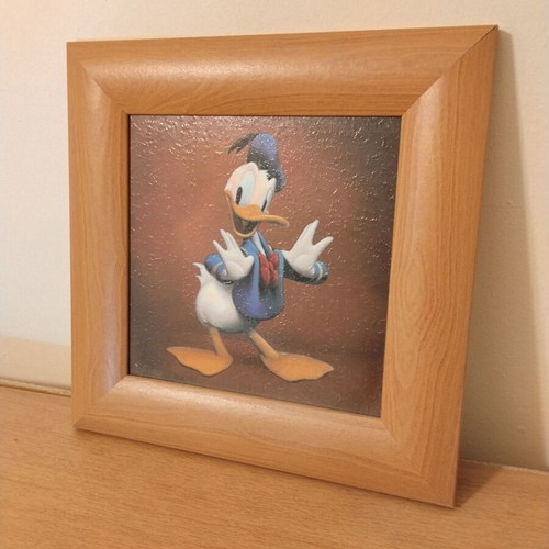 Donald Duck Disney framed art, new, 23x23 cm