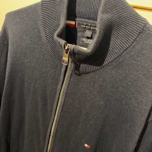 Tommy Hilfiger men's cardigan blue like new, size L