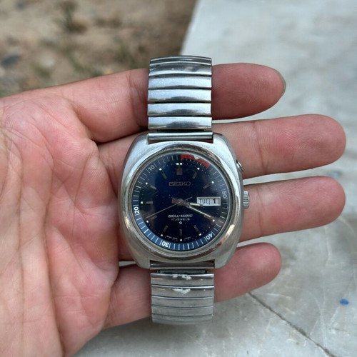 Seiko Bell-Matic 4006-6031 vintage automatic alarm wristwatch used