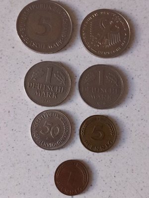 Νομίσματα Bundesrepublik Deutschland μεταχειρισμένα, σετ 7 τεμαχίων