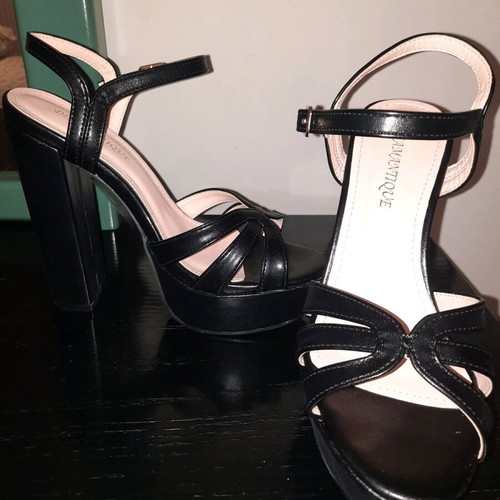 Women's sandals new, size 36, black, 14 cm heel