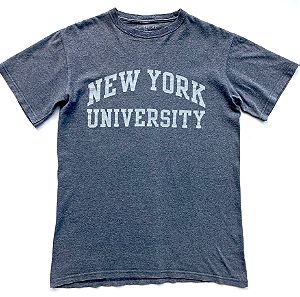 Official NYU NEW YORK UNIVERSITY Heritage T-Shirt Γκρι Ανδρικό - Size Men’s S