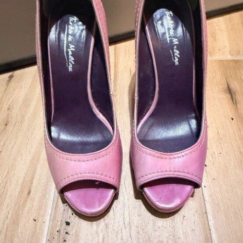 Tsakiris Mallas pink leather pumps size 38 used