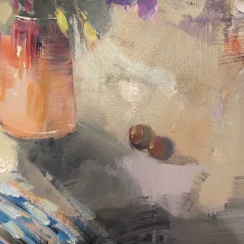 Oil painting by European artist like new with handmade frame
