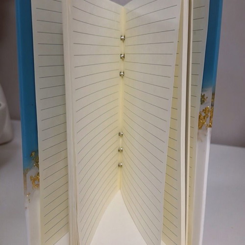 Notebook made of liquid glass handmade