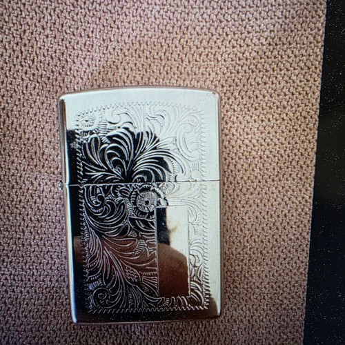 Vintage Zippo lighter silver Venetian filigree design