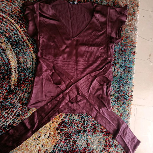 Satin blouse Artisti Italiani no Extra Small like new, red