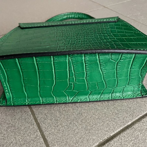 Iraklis Pantsios leather handbag new, green and gold