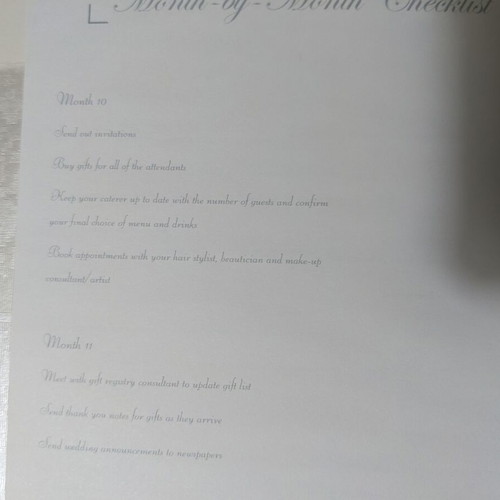 Wedding Planner Book new, detailed American style