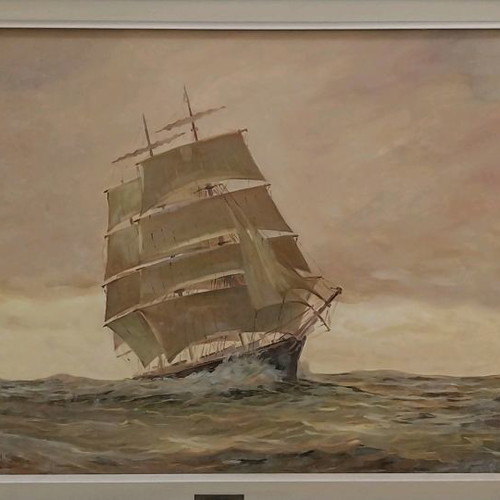 Papakostopoulos painting used, authentic 100x70