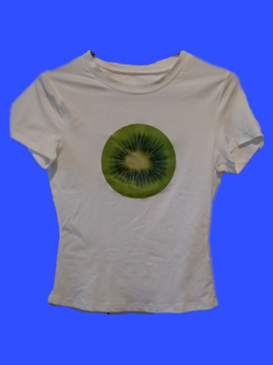 Baby tee new white and green, sizes XS and S