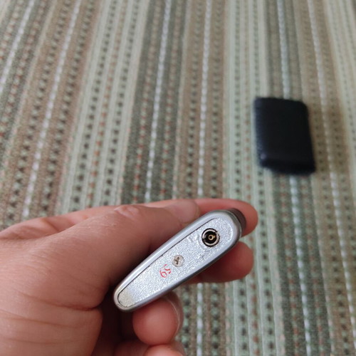 Deluxe lighter with case used, black and silver