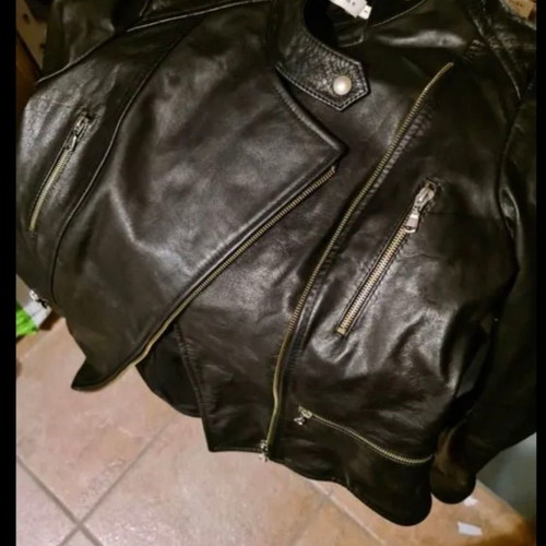 Leather jacket women's new genuine black