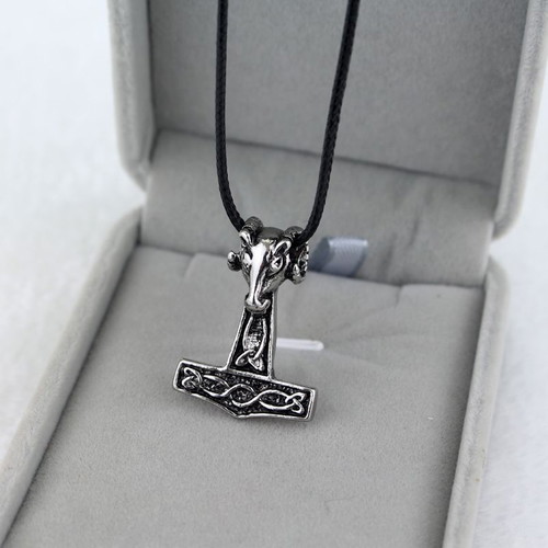 Mjolnir Thor Hammer Pendant with Cord like new