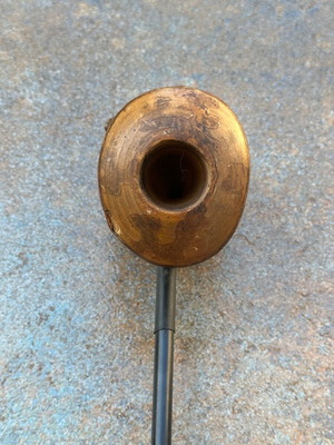 Vintage wooden-plastic Middle Eastern tobacco pipe used, 45 cm