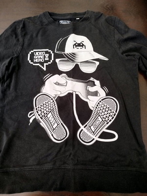 Black sweatshirt like new for height 1.58-1.64 m