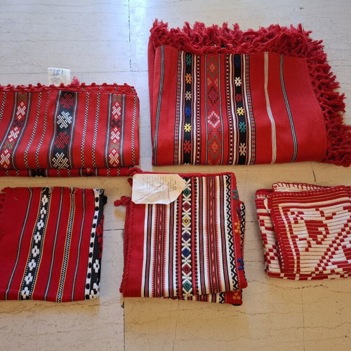 Vintage set of 8 traditional woven linens Arta Brașov