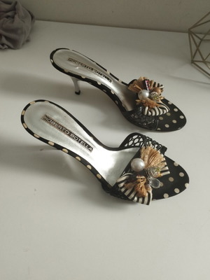 Roberto Botella mules leather used, size 37.5/38, black