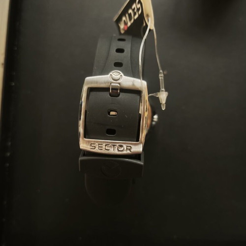 Sector 210 Chronograph men's watch, silver, rubber strap, NOS full set