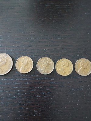 England coins used 1971, 1973, 1976, 1980