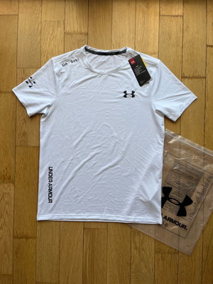 Under Armour κοντομάνικη μπλούζα συμπίεσης καινούργια, μέγεθος M, άσπρη