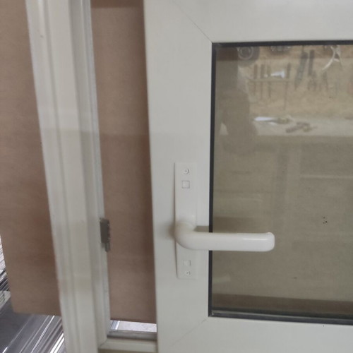 Aluminum window used, beige color, dimensions 287x65cm