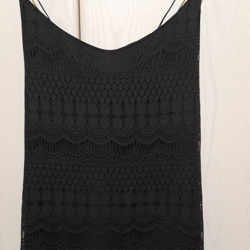 Midi black dress with lace, like new, sizes XXS-XS-S