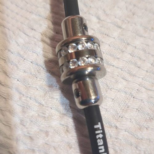 Titanium Ion Sports necklace like new, black and silver