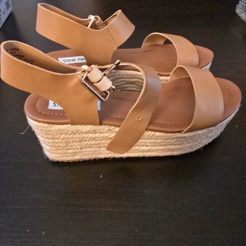 Steve Madden platform sandals like new, beige, size 37