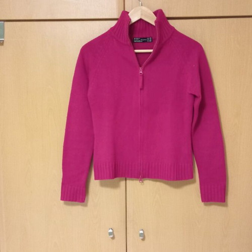 Zara cardigan fuchsia size S like new, wool acrylic