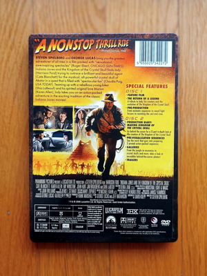 Indiana Jones and The Kingdom of the Crystal Skull Steelbook DVD μεταχειρισμένο με ελληνικούς υπότιτλους