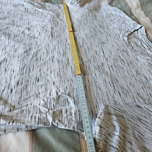 Dressmann Space Dye T-shirt XL/L, melange white/grey/black