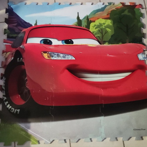 Cars floor puzzle used, 9 pieces