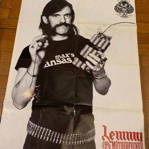 Motörhead Lemmy poster used 75x56 authentic double-sided