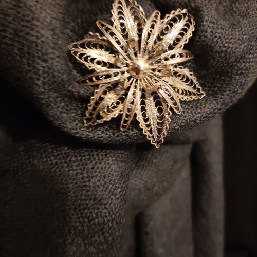 Silver 925 handmade pin and used basmina gift