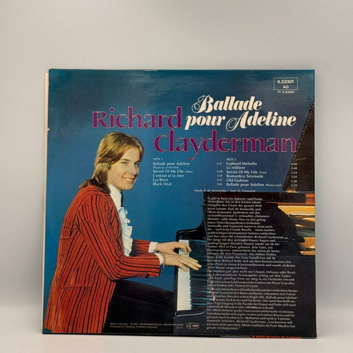 Richard Clayderman Ballade Pour Adeline vinyl used