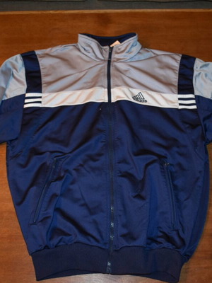 Adidas vintage tracksuit like new, size L, white and grey