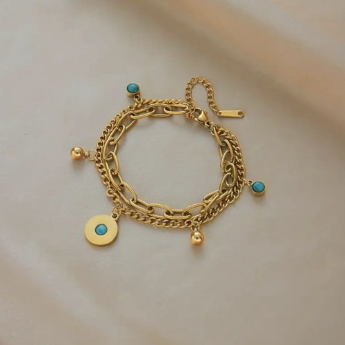 Women's bracelet made of stainless steel new, gold color