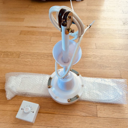 Ceiling fan 140 cm white with 6 speed settings