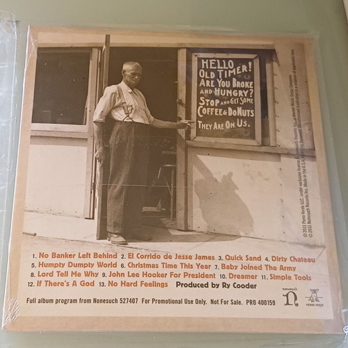 Ry Cooder Pull Up Some Dust And Sit Down CD new promo