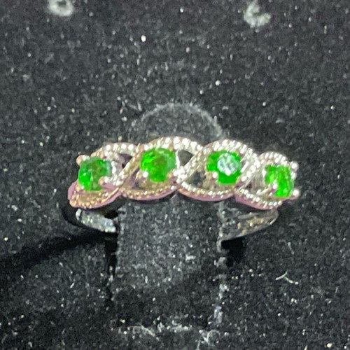 Diopside ring one size with authentic stone