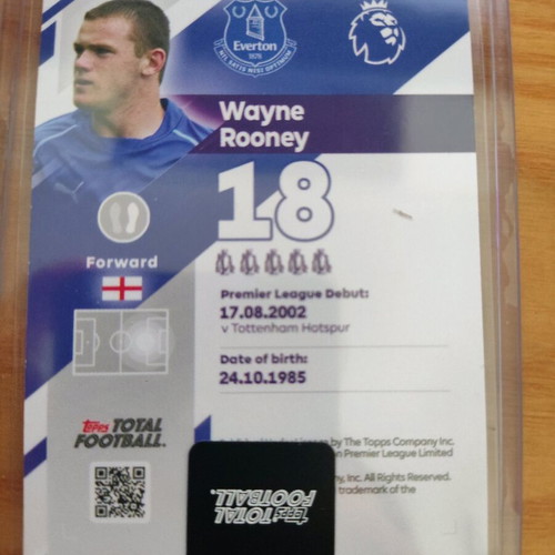 Topps Total Football Wayne Rooney Legend card like new /99