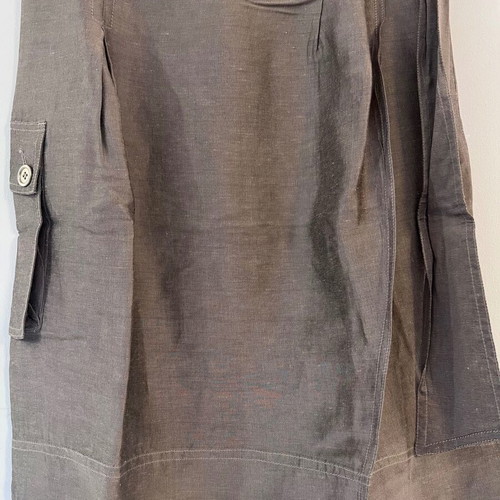 Cerruti linen skirt, brown/olive, size M 38 10