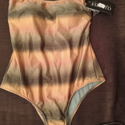 Club Neuf Lurex one-piece swimsuit with tummy control, new